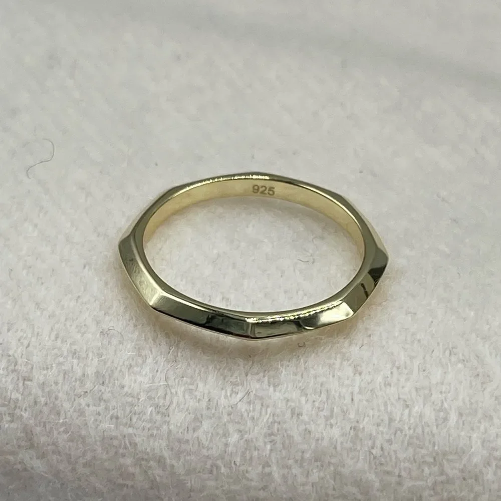 14K gold over sterling silver set of 4 rings